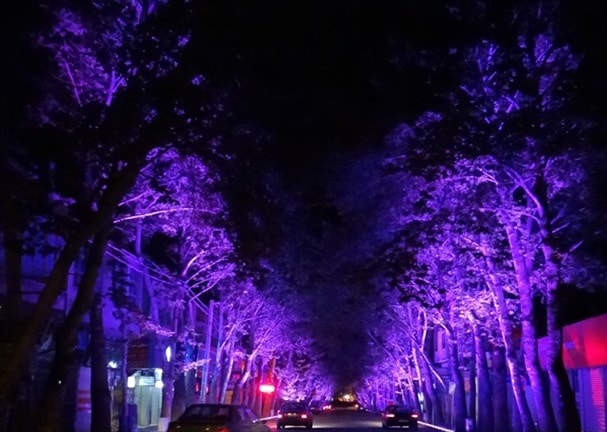 نورپردازی ساختمان باغ