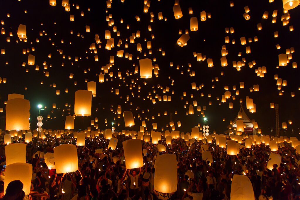 Pingxi Lantern جشنواره نورپردازی